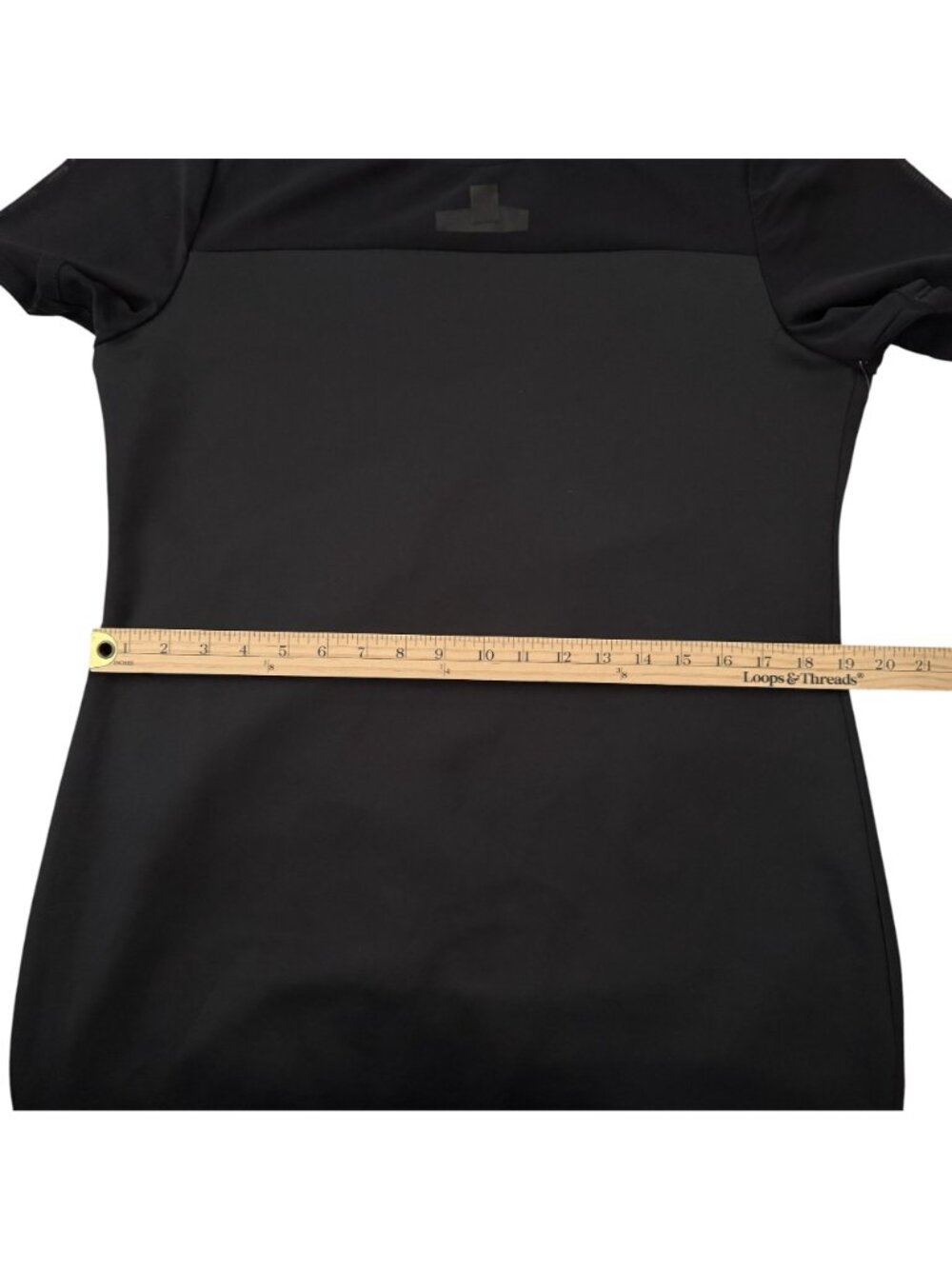 NWT Michael Kors Black Shift Dress With Sheer Yoke Panel Stretch Size Large - Picture 9 of 12